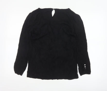 Laura Ashley Women's Black Viscose Knit Pullover Jumper UK 12