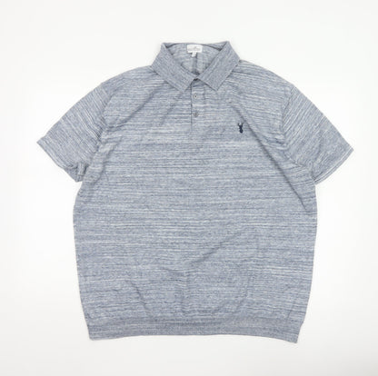 Next Men Blue 3XL Short Sleeve Polo Shirt Cotton Blend Classic Fit