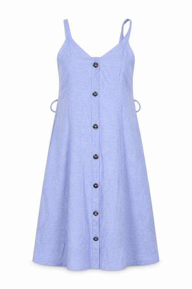 ASOS Women Blue Size 8 Sleeveless Button Slip Dress