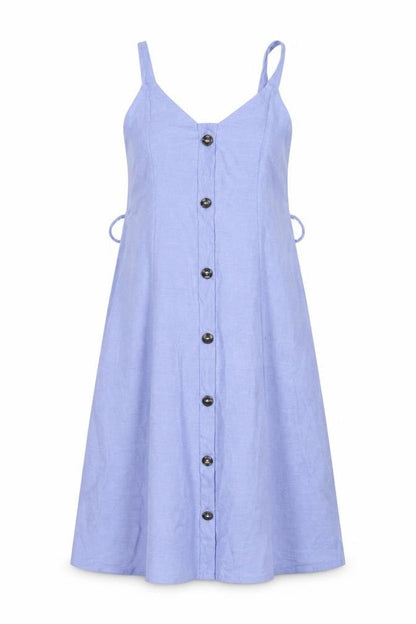 ASOS Women Blue Size 8 Sleeveless Button Slip Dress