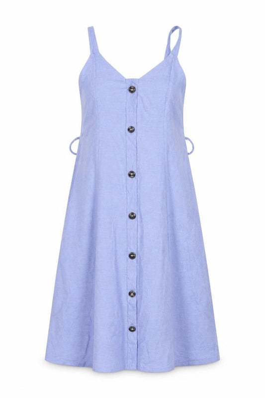 ASOS Women Blue Size 8 Sleeveless Button Slip Dress