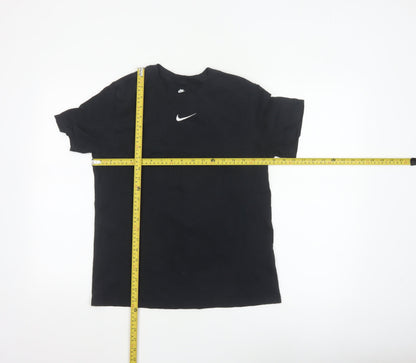 Nike Boys Black Loose Fit T-Shirt 146-156cm Short Sleeve Cotton Tee