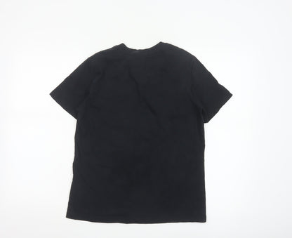 Nike Boys Black Loose Fit T-Shirt 146-156cm Short Sleeve Cotton Tee