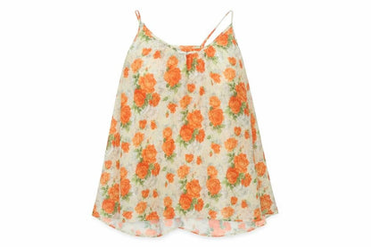 Miss Selfridge Women’s Multicoloured Floral Chiffon Camisole Top Size 12