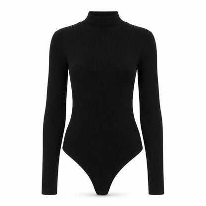Missguided Petite Black Roll Neck Long Sleeve Bodysuit UK 4