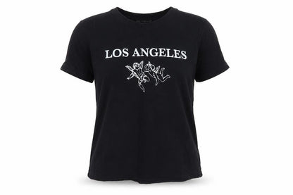 Zara Women’s Black Los Angeles Print Cotton T-Shirt Size S