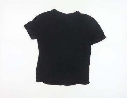 ZARA Women’s Black Los Angeles Print Cotton T-Shirt Size S