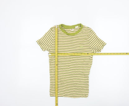 Levi's Women's Green Striped Ringer T-Shirt Size S