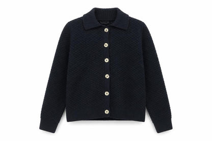 Marks and Spencer Women's Black Collared Knit Cardigan M