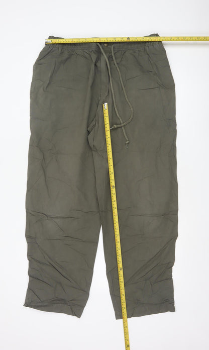 Marks and Spencer Men’s Khaki Cotton Chino Trousers 36W 31L
