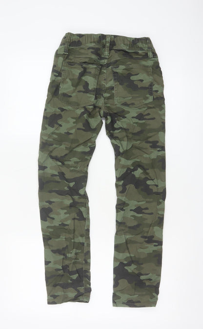 GAP Boys Green Camouflage Slim Fit Chino Trousers Size 10-11 Years