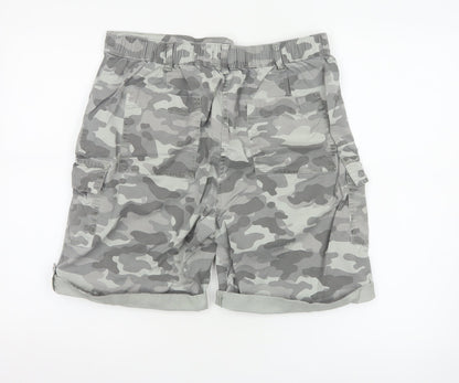 Marks and Spencer Women’s Grey Camouflage Cargo Shorts Size 14