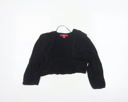 Monsoon Women's Black Shrug Cardigan Size 12 Cotton Blend