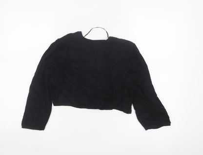 Monsoon Women's Black Shrug Cardigan Size 12 Cotton Blend