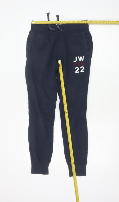 Jack Wills Women Navy Blue Jogger Sweatpants Size 8 Cotton Blend