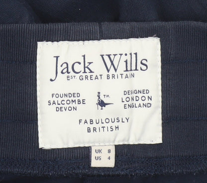 Jack Wills Women Navy Blue Jogger Sweatpants Size 8 Cotton Blend