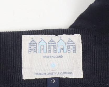 New England Womens Blue Cotton Jogger Trousers Size 18