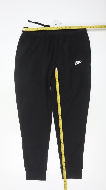Nike Men's Black Jogger Trousers XL Cotton Blend Sportswear