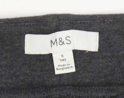 Marks and Spencer Women’s Grey Leggings Size 6 Short Stretch Cotton Blend