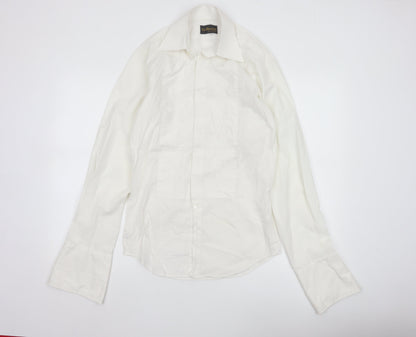 Van Heusen Men's White 15in Regular Fit Cotton Dress Shirt