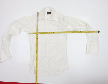 Van Heusen Men's White 15in Regular Fit Cotton Dress Shirt