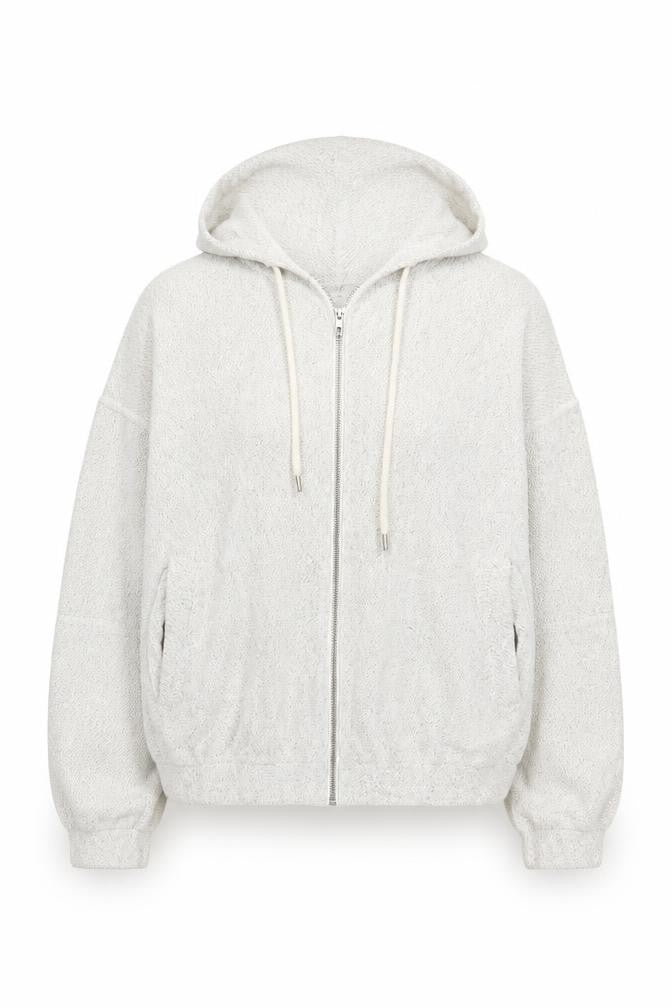 Light Before Dark Womens Grey Full Zip Hoodie Size L
