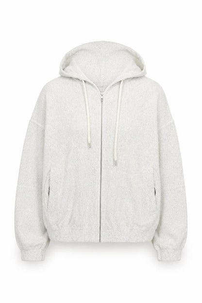 Light Before Dark Womens Grey Full Zip Hoodie Size L