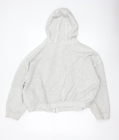 Light Before Dark Womens Grey Full Zip Hoodie Size L