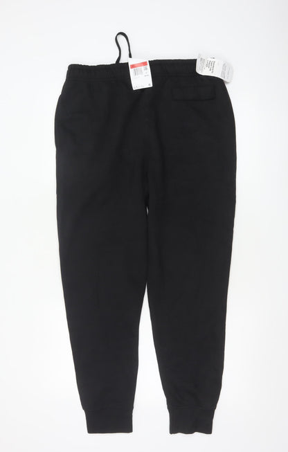 Nike Men's Black Fleece Jogger Trousers L Regular Fit