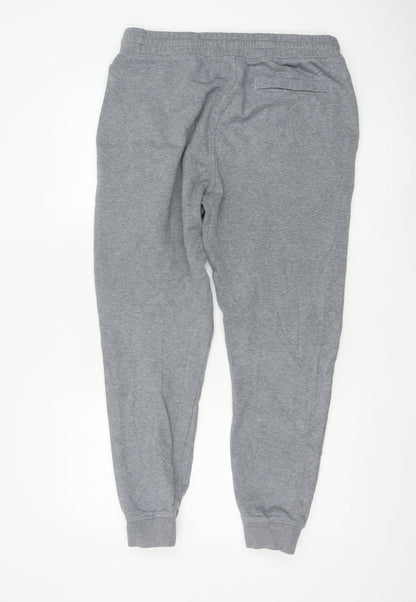Gymshark Mens Grey Joggers L Regular Fit Cotton Blend Tapered Trousers