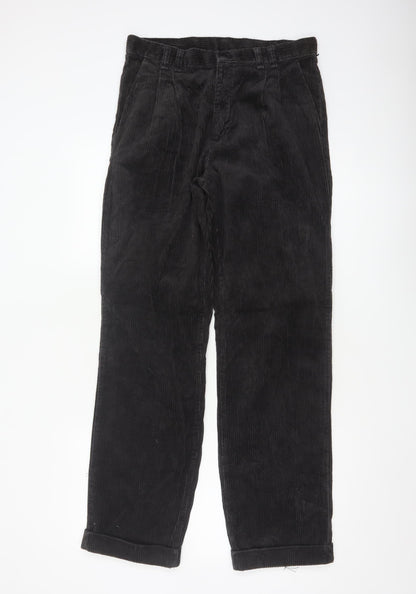 Wrangler Men's Black Corduroy Trousers 32x32 Regular Fit