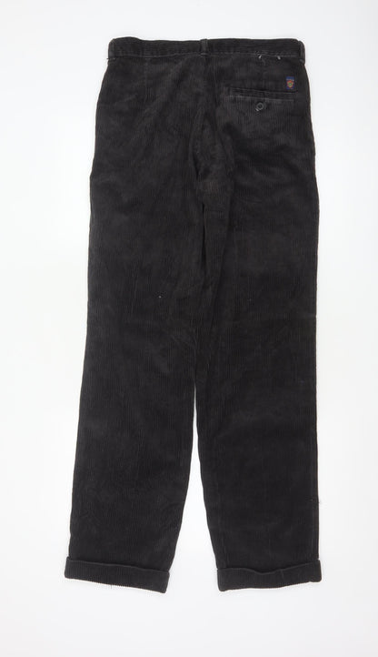 Wrangler Men's Black Corduroy Trousers 32x32 Regular Fit