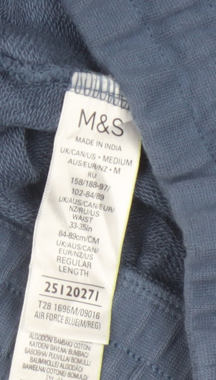 Marks and Spencer Men’s Blue Jogger Trousers Size M Regular Fit
