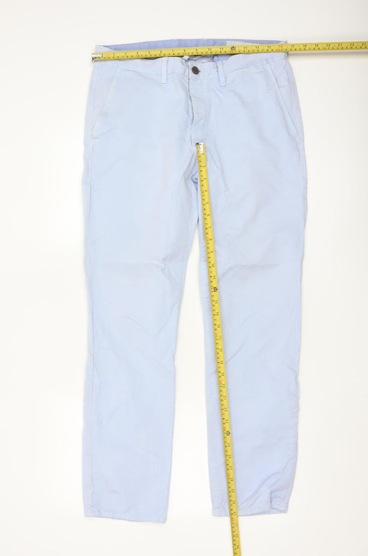 Ben Sherman Men’s Blue Chino Trousers 33W 32L Cotton Straight Leg