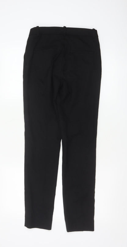 H&M Women Black Slim Trousers Size 4 Polyester Blend Workwear