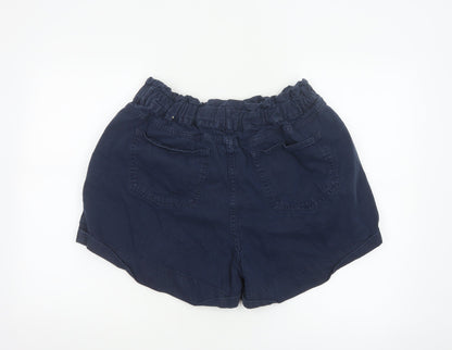 New Look Women Blue Size 20 Paperbag Denim Shorts