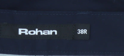 Rohan Men's Blue 38R Cargo Travel Trousers Polyester Cotton