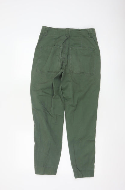 ASOS Women’s Green Cargo Trousers Size 6 Cotton Utility Pants