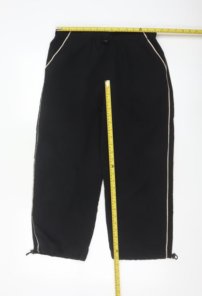 Keywest Womens Black Size 12 Cargo Jogger Trousers with Elastic Waist