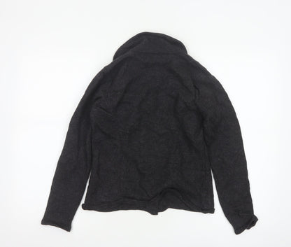 Paul Costelloe Women Black Merino Wool Cardigan UK 14 Large
