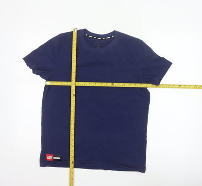 Skechers Men's Blue Cotton Crew Neck Short Sleeve T-Shirt M