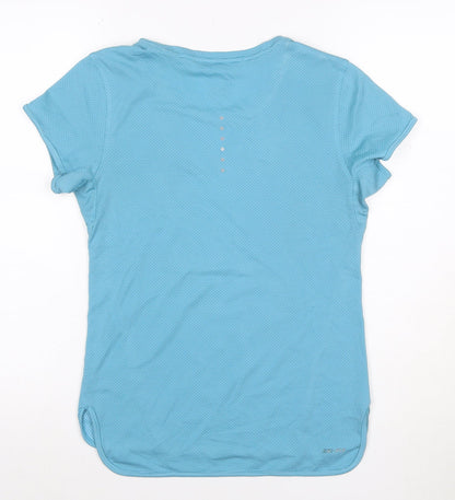 Nike Women Blue Dri-FIT Running T-Shirt Size S Lightweight
