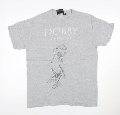 Harry Potter Men's Grey Dobby Graphic Short Sleeve T-Shirt M