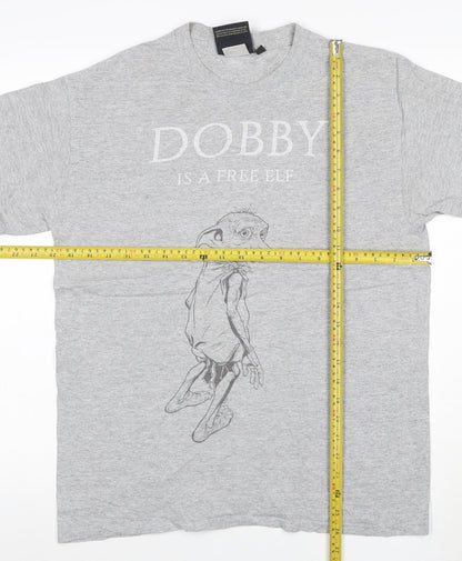 Harry Potter Men's Grey Dobby Graphic Short Sleeve T-Shirt M