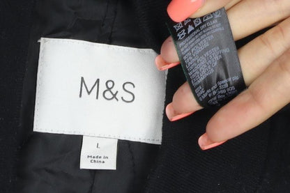 Marks and Spencer Men's Black L Bomber Jacket Cotton Blend