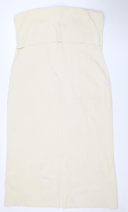 Marks and Spencer Women Beige Size 22 Bodycon Knee Length Sleeveless Dress