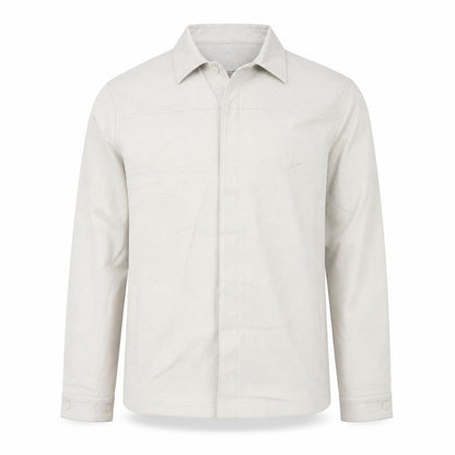 Marks & Spencer Men’s Beige Twill Zip Jacket L Collared Cotton Blend