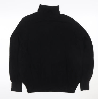 Marks and Spencer Autograph Women Black Cashmere Roll Neck Jumper Size 18