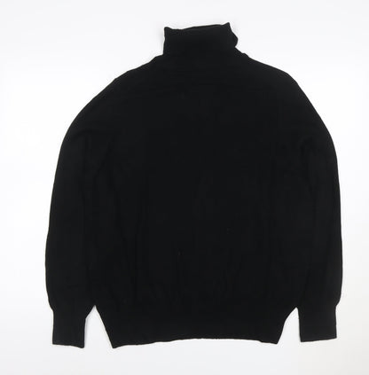 Marks and Spencer Autograph Women Black Cashmere Roll Neck Jumper Size 18