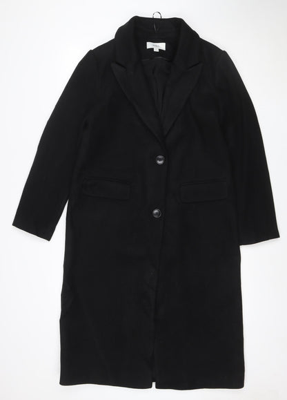 Marks and Spencer Womens Black Size 10 Long Overcoat